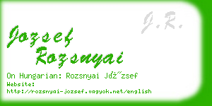 jozsef rozsnyai business card